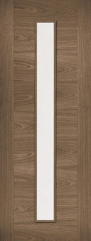 LPD Walnut Sofia 1L Glazed Pre-Finished Internal door