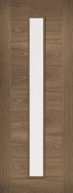 LPD Walnut Sofia 1L Glazed Pre-Finished Internal door