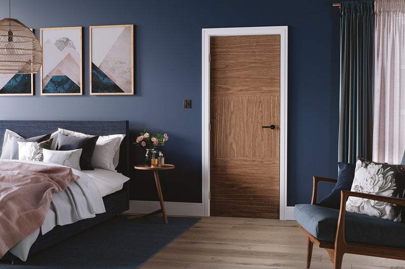 LPD Walnut Tres Pre-Finished Fire Door Internal door