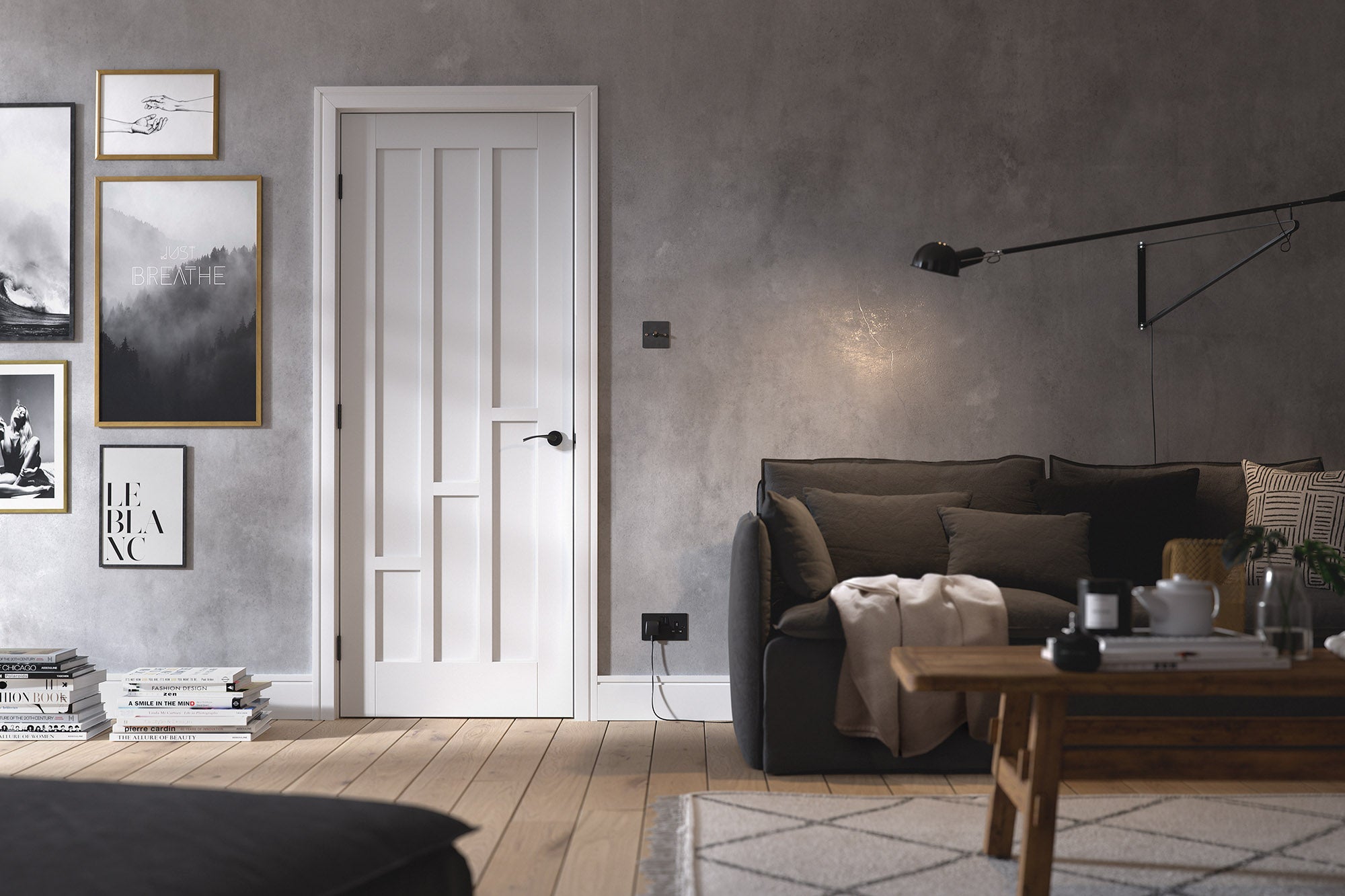 LPD Solid White Primed Coventry Fire Door