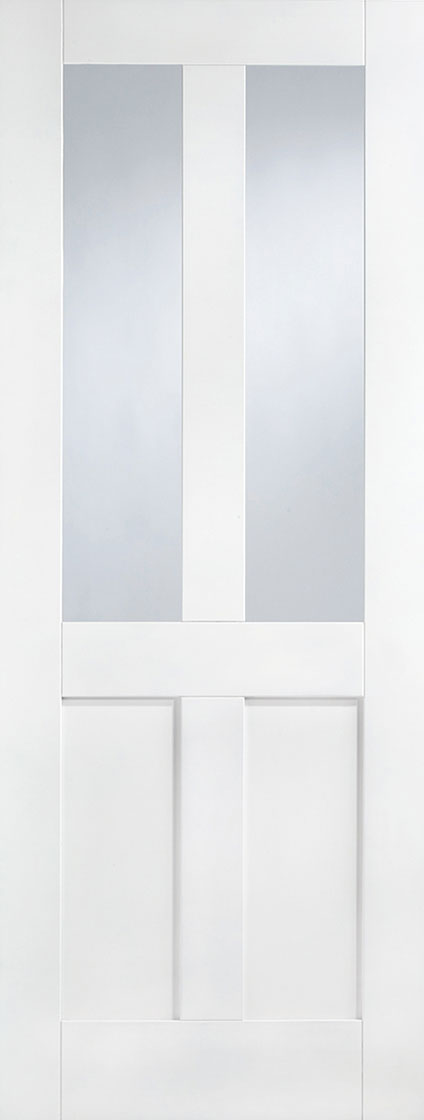 LPD Solid White Primed London Clear Glazed Internal door
