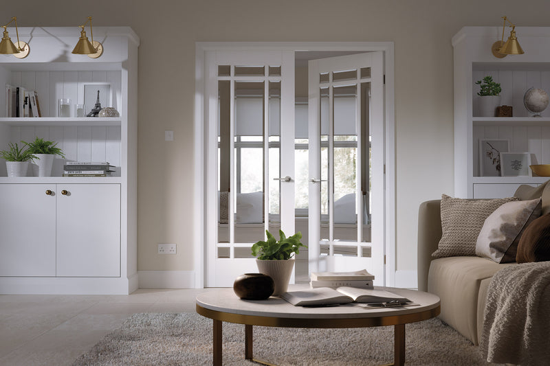 LPD Solid White Primed Manhattan Pair Internal door