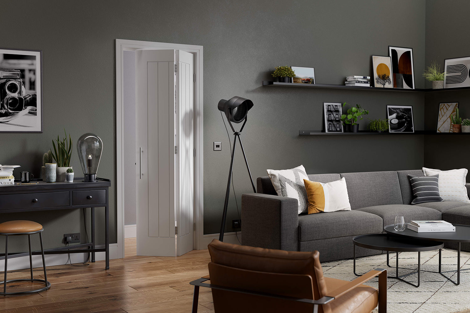 LPD White Mexicano Bi-Fold Internal door