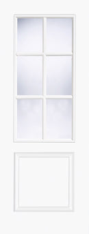 LPD White Moulded Smooth Berlin Glazed 6L Internal door