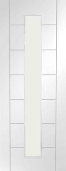 XL Joinery White Primed Palermo 1L Clear Glazed Internal door