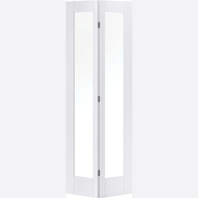 LPD White Pattern 10 Glazed Bifold Internal door