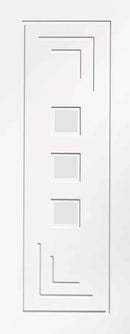 Internal door XL Joinery White Primed Altino Clear Glazed