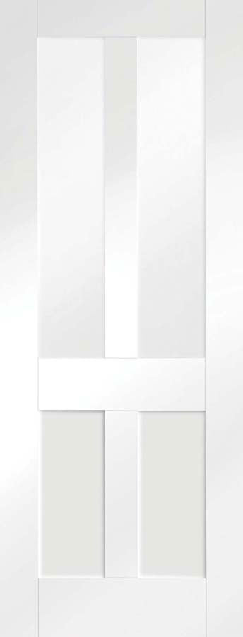 XL Joinery White Primed Malton Shaker Clear Glazed Internal door