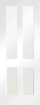 XL Joinery White Primed Malton Shaker Clear Glazed Internal door