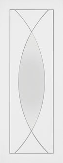 XL Joinery White Primed Pesaro Clear Glazed Internal door