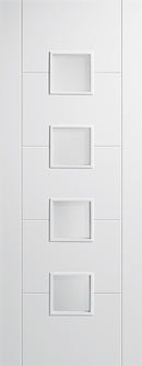 LPD Solid White Primed Vancouver 4L Frosted Glazed Internal door