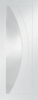XL Joinery White Primed Salerno Clear Glazed Firedoor