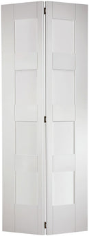 LPD White Shaker 4 Light Glazed Bi-Fold Internal door
