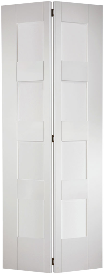 LPD White Shaker 4 Light Glazed Bi-Fold