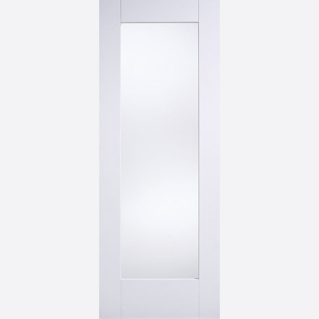 Shaker 1 Glass White Primed - 1935x800x35mm (Bespoke)