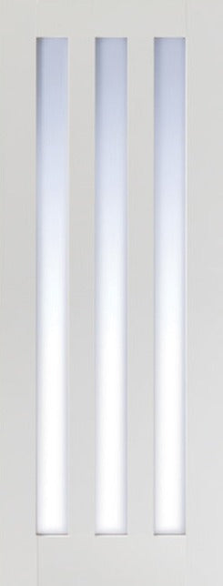 LPD White Utah 3L Clear Glazed internal door