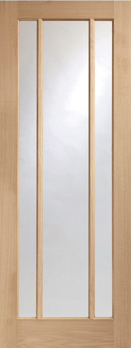 XL Joinery Oak Worcester Clear Glazed Fire Internal door