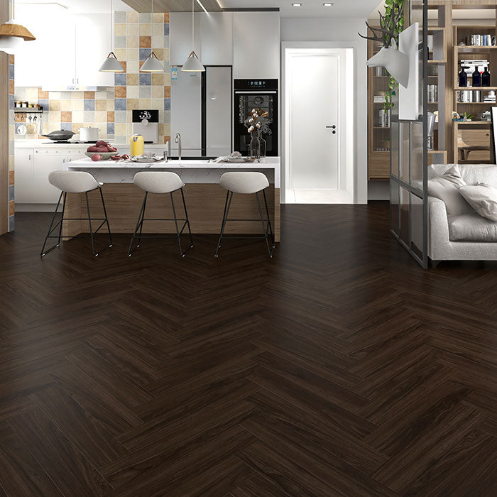 Xylo Westminster SPC Vinyl Herringbone Escena Lite Walnut - 6 x 110 x 620mm