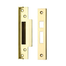 Zoo Rebate Kit to suit BS 5 Lever Sash Locks - suitable for 64mm and 76mm - contains right and left rebate and sash strike-Electro Brass