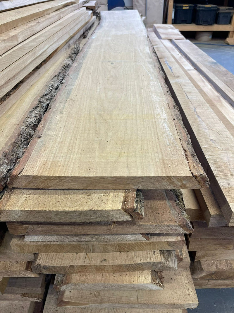 Joinery Solid Oak Rough Sawn Plank - 30mm