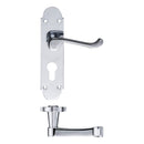 Zoo Oxford Lever Euro Lock (47.5mm c/c) Furniture 170 x 42mm-Polished Chrome