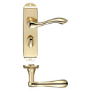 Zoo Arundel Lever Bathroom (57mm c/c) Furniture - Short Plate 175 x 42mm-Polished Brass