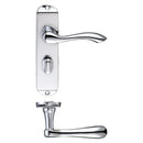 Zoo Arundel Lever Bathroom (57mm c/c) Furniture - Short Plate 175 x 42mm-Polished Chrome
