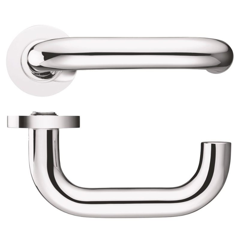 Zoo 19mm Return to Door Lever on Round Rose-Polished Chrome
