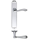 Zoo Arundel Lever Latch Furniture - Long Plate 245 x 42mm-Polished Chrome