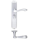 Zoo Arundel Lever Bathroom (57mm c/c) Furniture - Long Plate 245 x 42mm-Satin Chrome