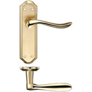 Zoo Lincoln Lever Latch Furniture 180 x 48mm-Satin Brass / Polished Brass