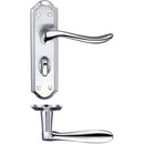 Zoo Lincoln Lever Bathroom (57mm c/c) Furniture 180 x 48mm-Satin Chrome / Polished Chrome