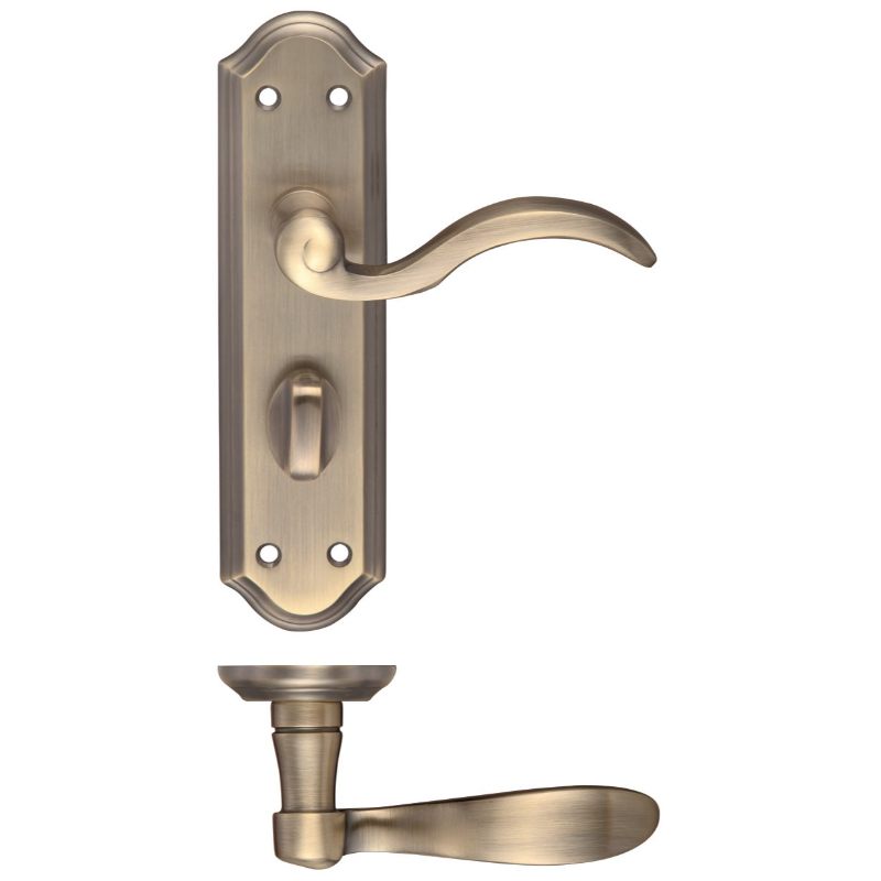 Zoo Winchester Lever Bathroom (57mm c/c) Furniture 180 x 48mm-Polished Brass