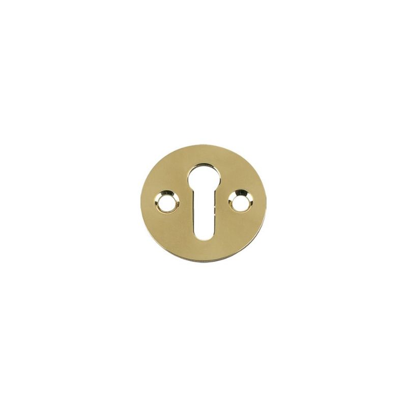 Zoo Std. Key Profile Victorian Escutcheon 32mm dia.-Polished Brass