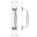 Zoo Cast Brass Pull Handle with Backplate - 300 x 60mm-Polished Chrome