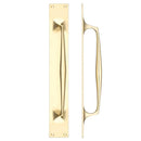 Zoo Cast Brass Pull Handle with Backplate - 425 x 60mm-Polished Brass