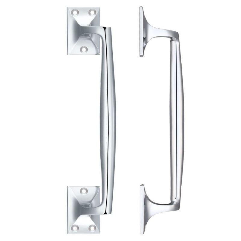 Zoo Cast Brass Pull Handle - 250mm-Polished Chrome