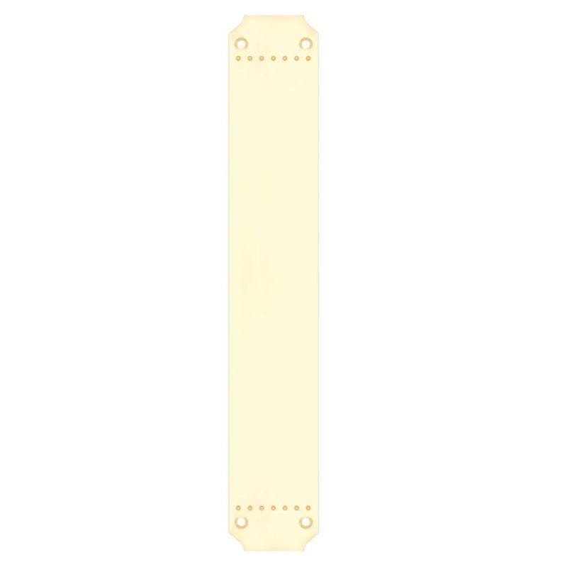 Zoo Finger Plate for FB114L and FB114R - 370 x 64mm-Polished Brass