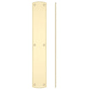 Zoo Large Finger Plate for FB118L and FB118R - 457 x 76mm-Polished Brass