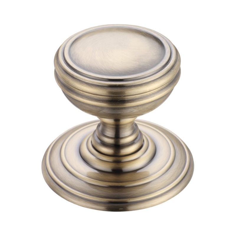 Zoo Mortice Knob on Round Rose - Concealed Fix-Florentine Bronze