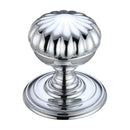 Zoo Flower Mortice Knob on Round Rose - Concealed Fix -Polished Chrome