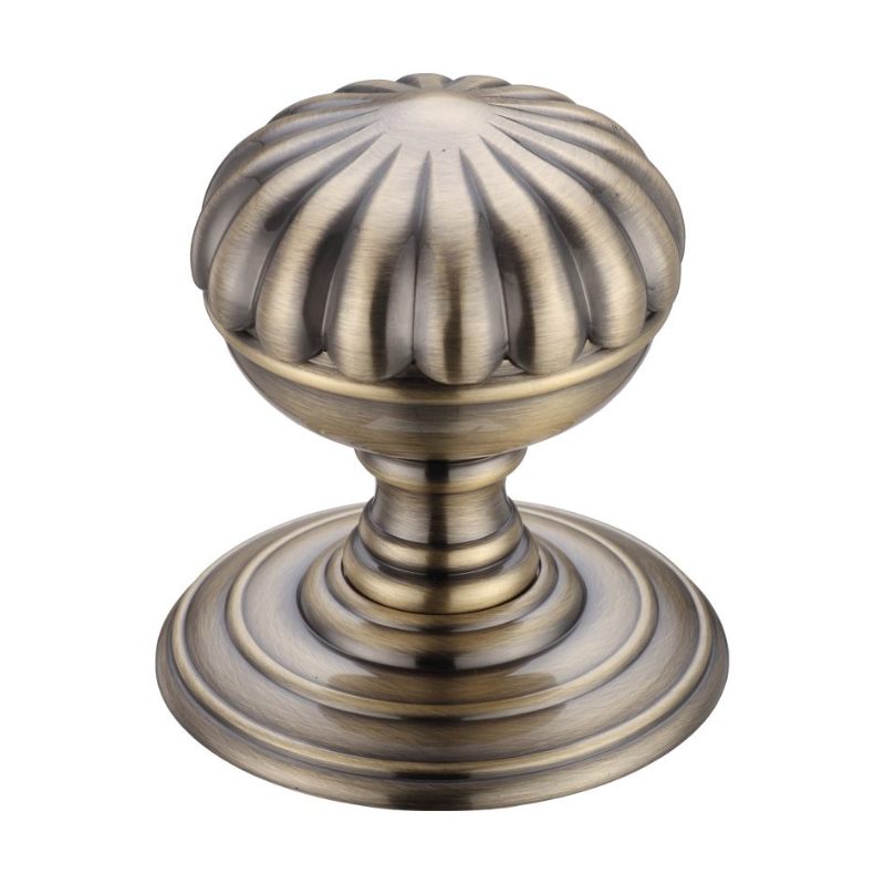 Zoo Flower Mortice Knob on Round Rose - Concealed Fix -Florentine Bronze