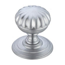 Zoo Flower Mortice Knob on Round Rose - Concealed Fix -Satin Chrome