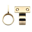 Zoo Window Sash Ring Vertical Fix - 28mm dia-Polished Brass