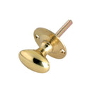 Zoo Oval Thumb Turn - Rack Bolt 38mm Rose dia.-Polished Brass