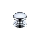 Zoo Victorian Cupboard Knob 25mm dia.-Polished Chrome