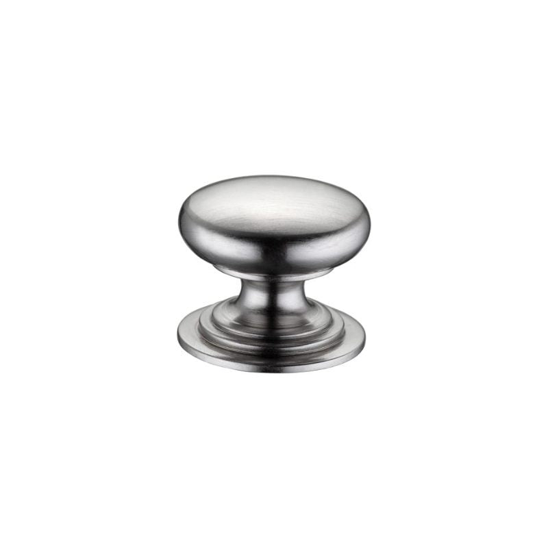 Zoo Victorian Cupboard Knob 25mm dia. - Lacquered-Satin Nickel