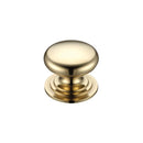 Zoo Victorian Cupboard Knob 32mm dia.-Polished Brass