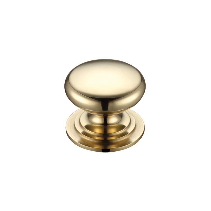 Zoo Victorian Cupboard Knob 32mm dia.-Polished Brass