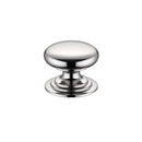 Zoo Victorian Cupboard Knob 32mm dia. - Lacquered-Polished Nickel